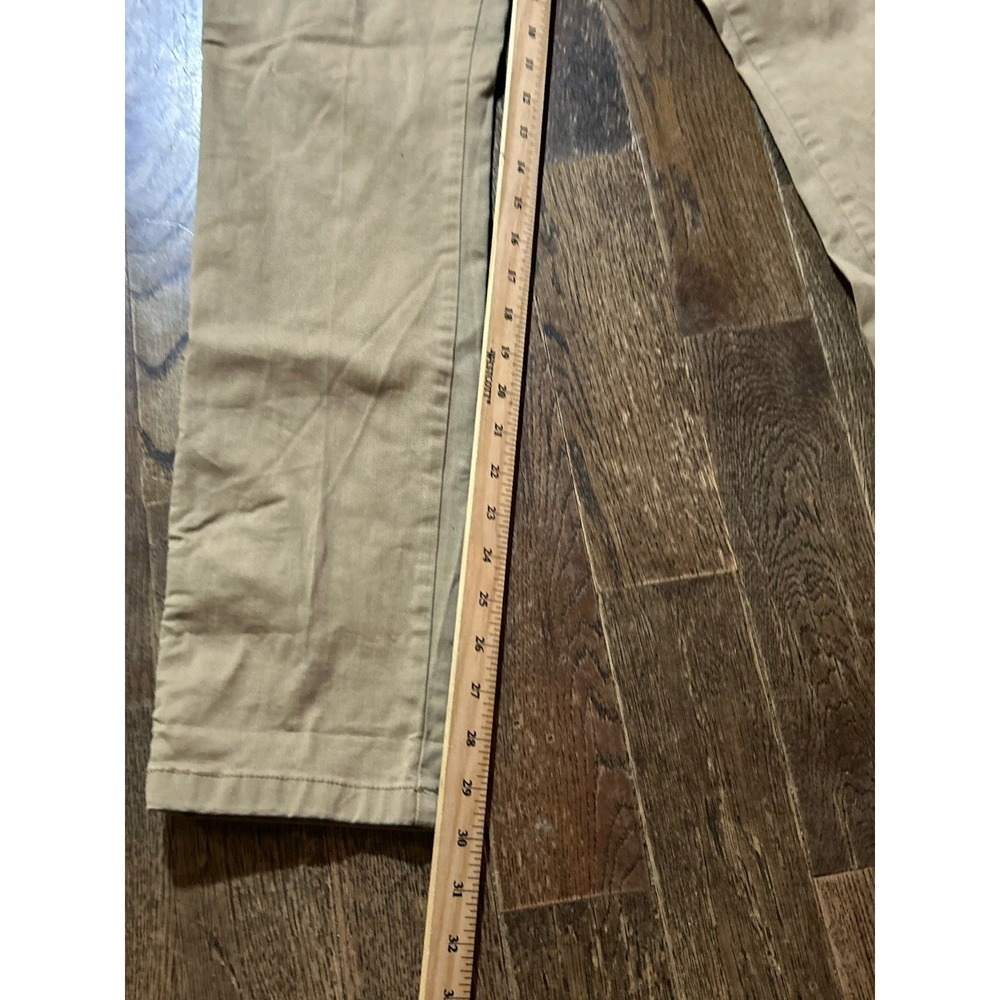 HILFIGER DENIM Chino Men Trousers Size W30 L32 Tapered Stretch Brown Khaki - Picture 2 of 5